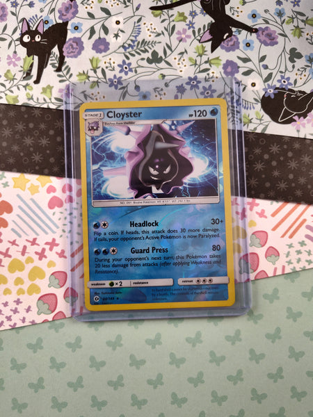 Pokemon TCG Rare Cloyster Sun & Moon Reverse Holographic Card 34/149 - Pfaltzcraftsmore Pokemon TCG Rare Cloyster Sun & Moon Reverse Holographic Card 34/149 - Pfaltzcraftsmore