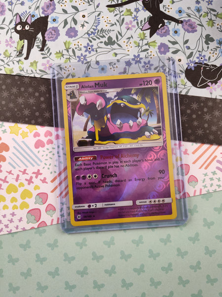 Pokemon TCG Rare Alolan Muk Sun & Moon Reverse Holographic Card 58/149 Pfaltzcraftsmore Pokemon TCG Rare Alolan Muk Sun & Moon Reverse Holographic Card 58/149 Pfaltzcraftsmore