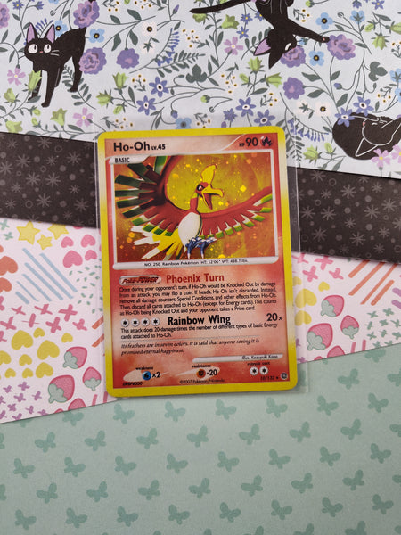 Pokemon TCG Rare Ho-Oh Secret Wonders Holographic Pokemon Card 10/132 - LP