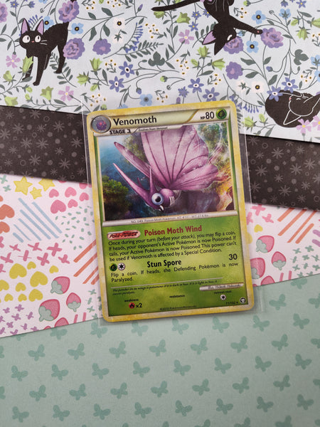 Pokemon TCG Rare Venomoth HS Triumphant Holographic Pokemon Card 11/10 Pfaltzcraftsmore Pokemon TCG Rare Venomoth HS Triumphant Holographic Pokemon Card 11/10 Pfaltzcraftsmore