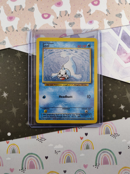 Vintage Uncommon - Seel Base Set Non-Holo Pokemon Card 41/102 - NM