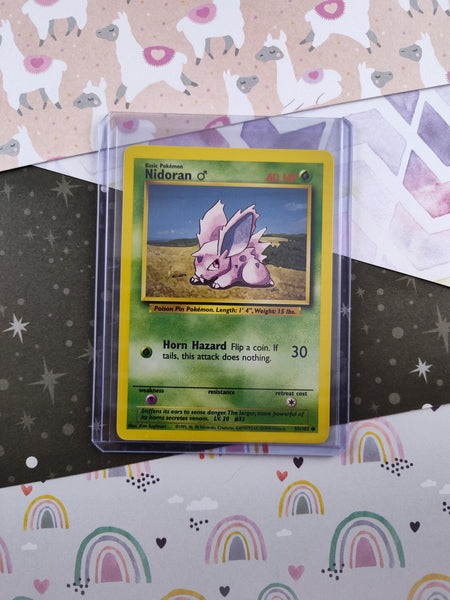 Vintage Common - Nidoran Base Set Non-Holo Pokemon Card 55/102 - NM