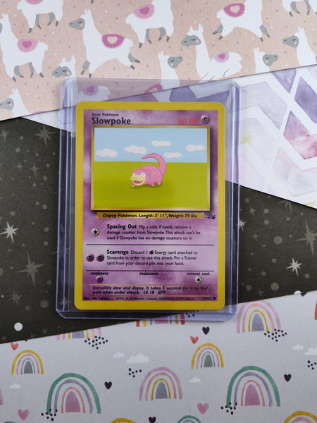 Vintage Common - Slowpoke Fossil Non-Holo Pokemon Card 55/62 - NM