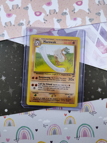 Vintage Uncommon - Marowak Base Set 2 Non-Holo Pokemon Card 52/130 - NM