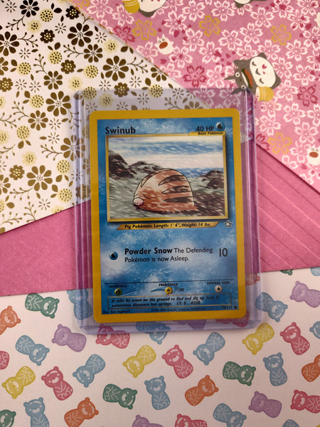 Vintage Common - Swinub Neo Genesis Non-Holo Pokemon Card 79/111 - NM