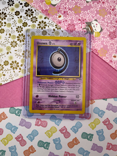 Vintage Uncommon - Unown (D) Neo Discovery Non-Holo Pokemon Card 47/75 - NM