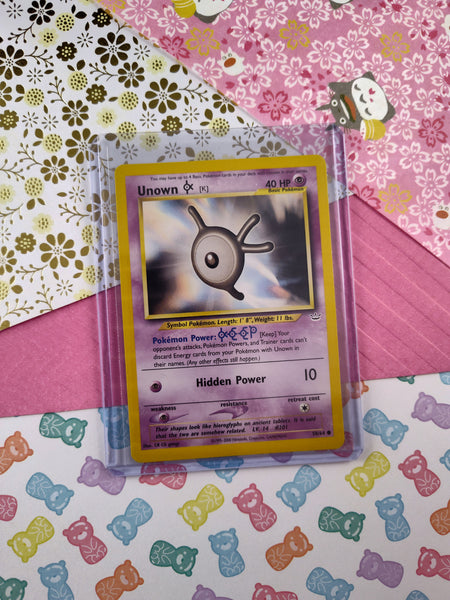 Vintage Common - Unown (K) Neo Revelation Non-Holo Pokemon Card 58/64 - NM