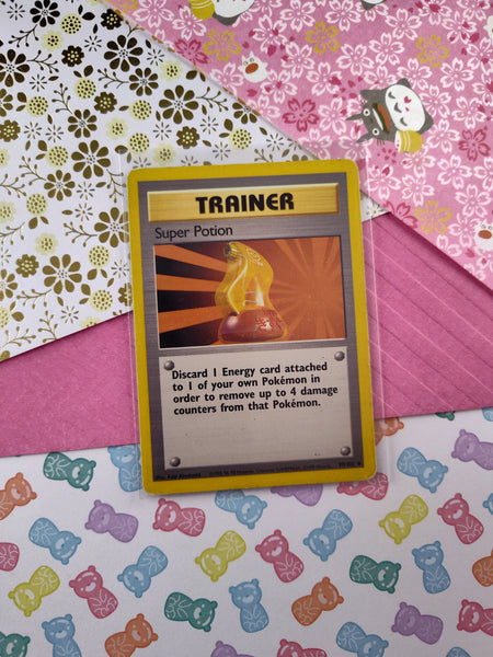 Vintage Uncommon - Super Potion Base Non-Holo Pokemon Card 90/102 - LP