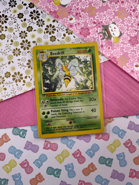 Vintage Rare - Beedrill Base Set Non-Holo Pokemon Card 17/102 - LP (C)