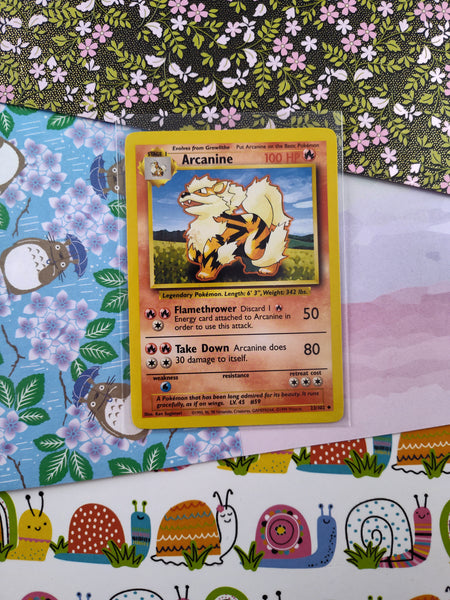 Vintage Uncommon - Arcanine Base Set Non-Holo Pokemon Card 23/102 - VG