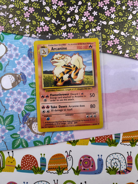 Vintage Uncommon - Arcanine Base Set Non-Holo Pokemon Card 23/102 - MP