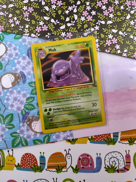 Vintage Rare - Muk Fossil Non-Holo Pokemon Card 28/62 - LP