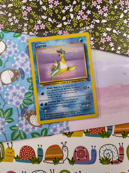 Vintage Rare - Lapras Fossil Non-Holo Pokemon Card 25/62 - LP