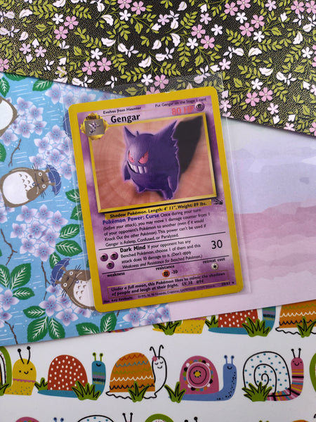 Vintage Rare - Gengar Fossil Non-Holo Pokemon Card 20/62 - LP (B)