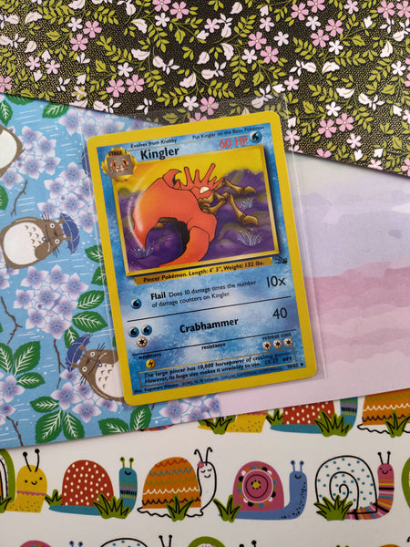 Vintage Uncommon - Kingler Fossil Non-Holo Pokemon Card 38/62
