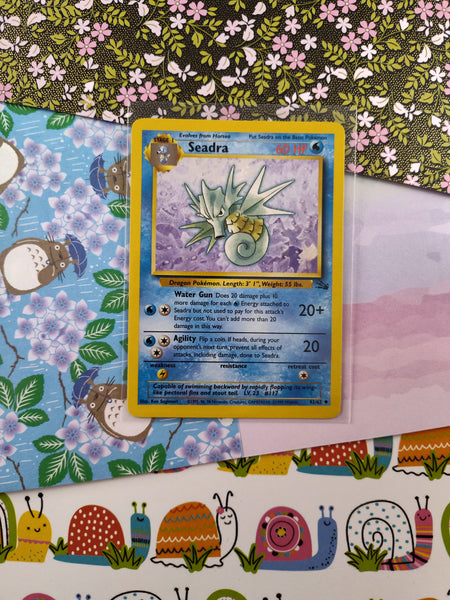 pokemon seadra card Vintage Uncommon - Seadra Fossil Non-Holo Pokemon Card 42/62