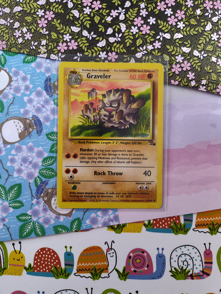 Vintage Uncommon - Graveler Fossil Non-Holo Pokemon Card 37/62 - VG (B Pfaltzcraftsmore Vintage Uncommon - Graveler Fossil Non-Holo Pokemon Card 37/62 - VG (B Pfaltzcraftsmore
