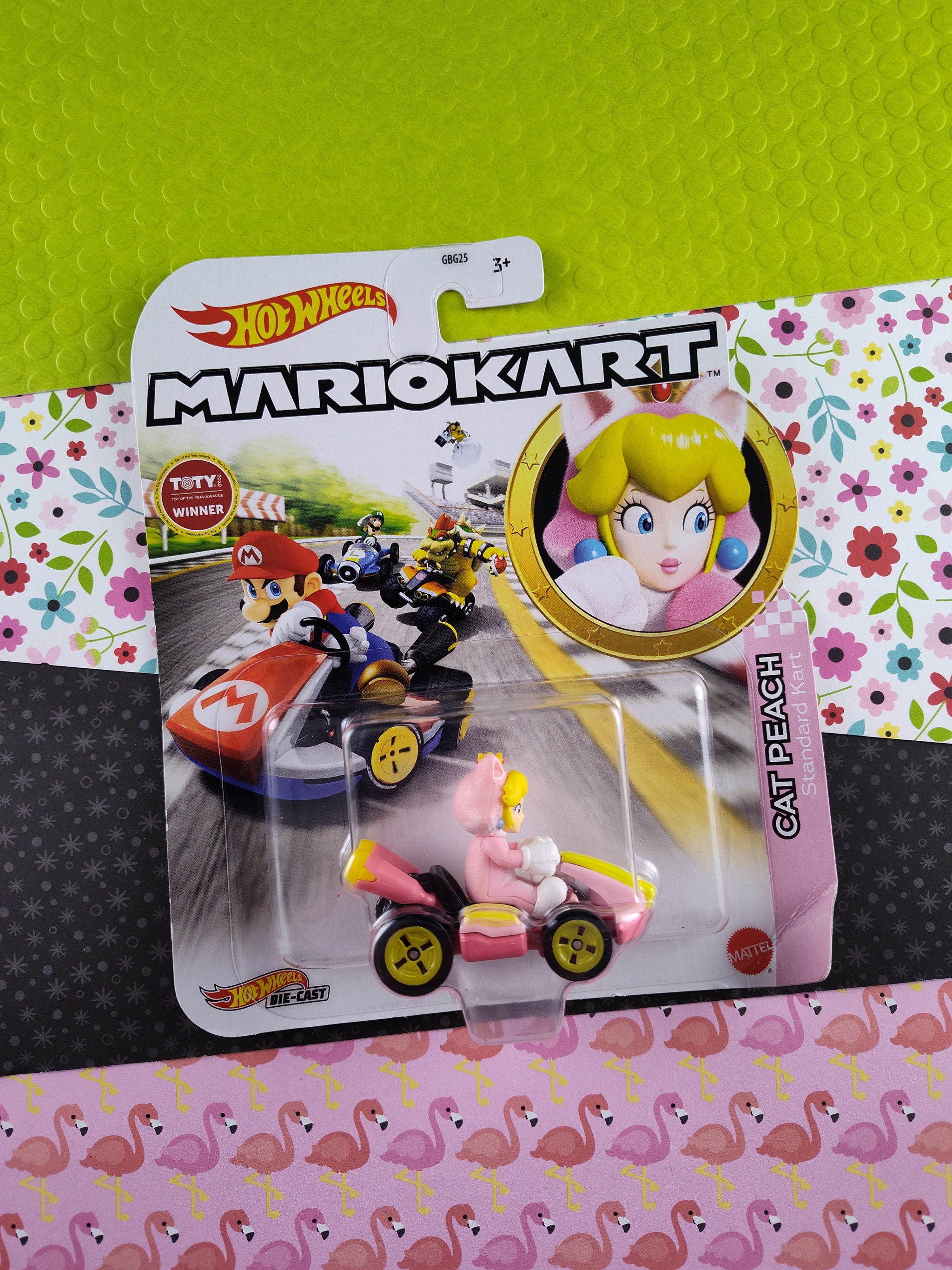 2021 Hot Wheels Mario Kart Cat Peach Standard Kart Diecast New