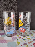 Vintage 1977 McDonalds Ronald McDonald Glass Tumblers Set/2