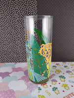 Vintage Panache Barware Jungle Tiger Design Glass Tumbler, Nice & Clean