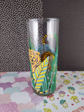 Vintage Panache Barware Jungle Tiger Design Glass Tumbler, Nice & Clean