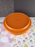 Vintage Tupperware #1253-7 Seal N Serve Bowl with Lid, Orange, Nice & Clean