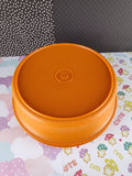 Vintage Tupperware #1253-7 Seal N Serve Bowl with Lid, Orange, Nice & Clean