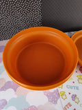 Vintage Tupperware #1253-7 Seal N Serve Bowl with Lid, Orange, Nice & Clean