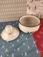 Vintage Pfaltzgraff Snow Village Sugar Bowl w/Lid