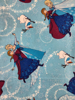 2014 Disney's Frozen Christmas Winter Festive Fabric Remnant, 2 yd x 44" W, CLEAN