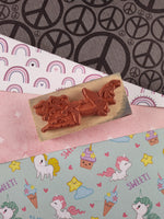 Vintage 1995 PSX F-1564 Flying Geese Patterned Wooden Stamp Block