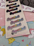 Vintage Sandylion Stickers, Congratulations Banner SHINY Mylar, 1 Sheet New & Sealed