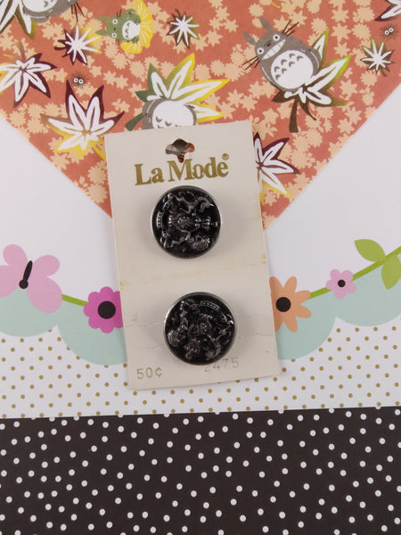 Vintage La Mode Decorative Buttons, Silver