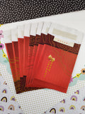 Chinese New Year of the Chicken Red Gold United Overseas Bank Envelopes Set/8