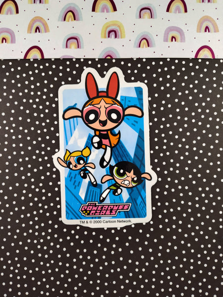 Vintage 2000 Powerpuff Girls Cartoon Network Vending Sticker, New & Unused/Unpeeled