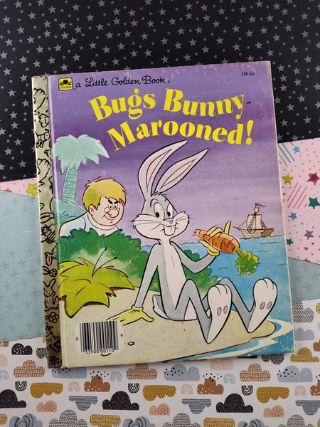 Vintage 1985 Little Golden Book: Bugs Bunny Marooned!, Hardcover
