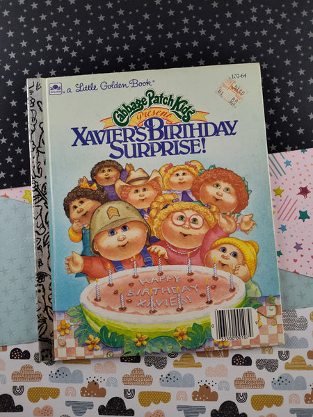 Vintage 1987 Little Golden Book: Cabbage Patch Kids Present Xavier's Birthday Surprise, Hardcover