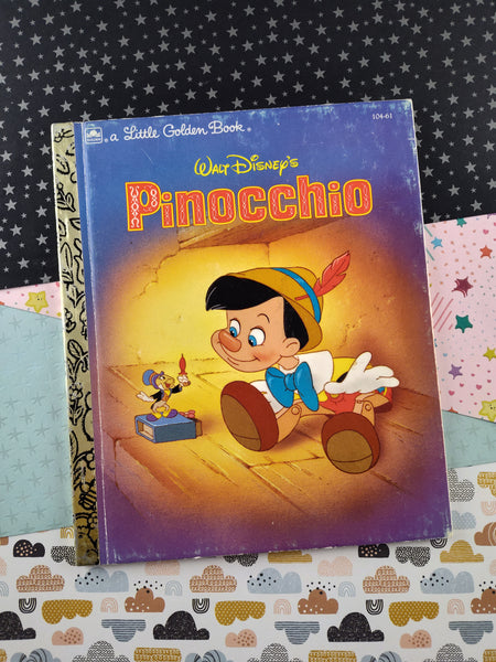 Vintage 1990 Little Golden Book: Walt Disney's Pinocchio Hardcover