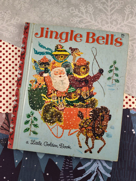 Vintage 1964 Little Golden Book: Jingle Bells Hardcover