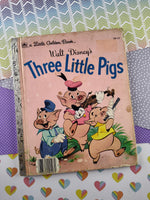 Vintage 1953 Little Golden Book: Walt Disney's Three Little Pigs Hardcover