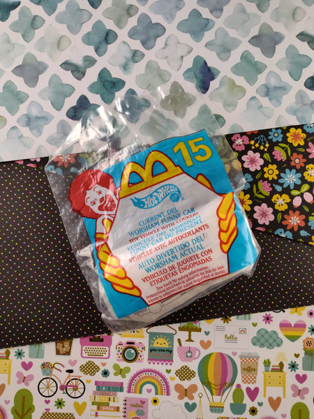 Vintage 1999 Hot Wheels Current Del Worsham Funny Car Happy Meal McDonalds Toy SEALED