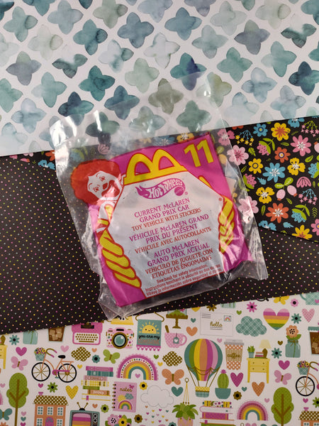 Vintage 1999 Hot Wheels Current McLaren Grand Prix Car Happy Meal McDonalds Toy SEALED