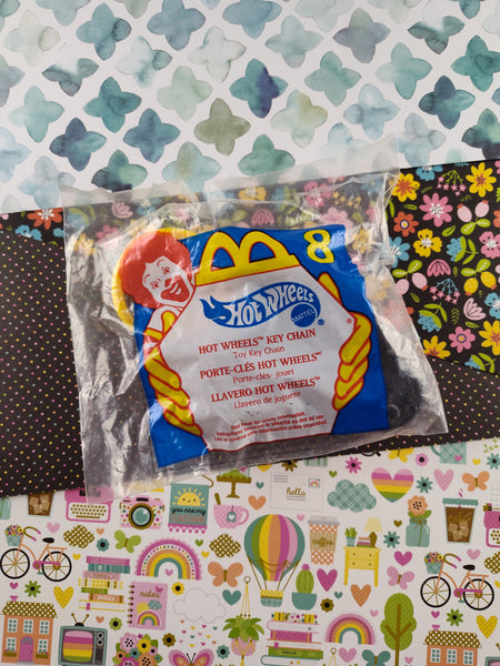 Vintage 2000 Hot Wheels Key Chain Happy Meal McDonalds Toy SEALED