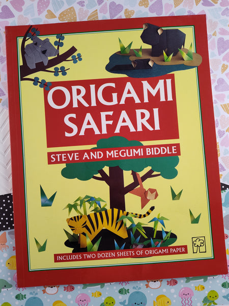 Vintage 1994 Softcover Craft Book, Origami Safari by Steve and Megumi Biddle