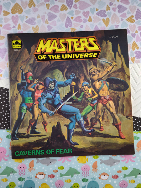 Vintage 1983 Golden Books Masters of the Universe: Caverns of Fear MOTU Softcover