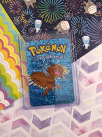 Vintage 1990's Pokemon Trading Vending Prism Shiny Holo Sticker Fearow #22 - NM