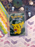 Vintage 1990's Pokemon Trading Vending Prism Shiny Holo Sticker Pikachu #25 - NM