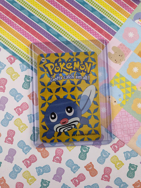 Vintage 1990's Pokemon Trading Vending Prism Shiny Holo Sticker Poliwag #60 - NM