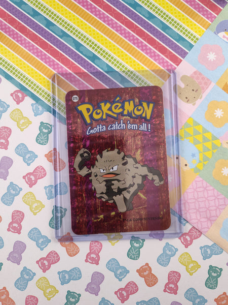 Vintage 1990's Pokemon Trading Vending Prism Shiny Holo Sticker Graveler #75 - NM