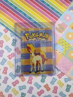Vintage 1990's Pokemon Trading Vending Prism Shiny Holo Sticker Ponyta #77 - NM